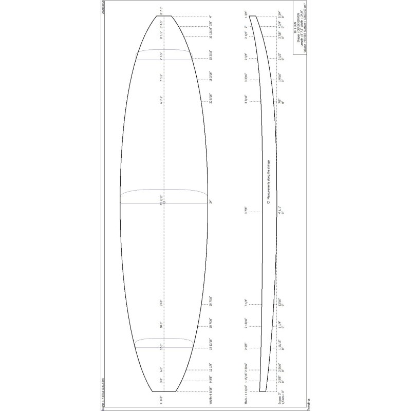 Blanks 8'7 x 24'' x 4'' Gun-Xtra Foam