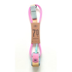 Hurricane leash- BIG WAVE  7Ft x 7mm - Pink