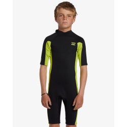 BILLABONG- 2x2 mm -Foil back zip - 10 anni - FLURO LIME www.surfdome.it