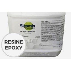 Resina Epossidica SR Surf Clear EVO 2  - Sicomin - 1 Kg  (resina+catalizzatore medio)