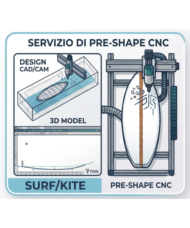 Servizio Preshape Surfboards shape machine cnc www.surfdome.it